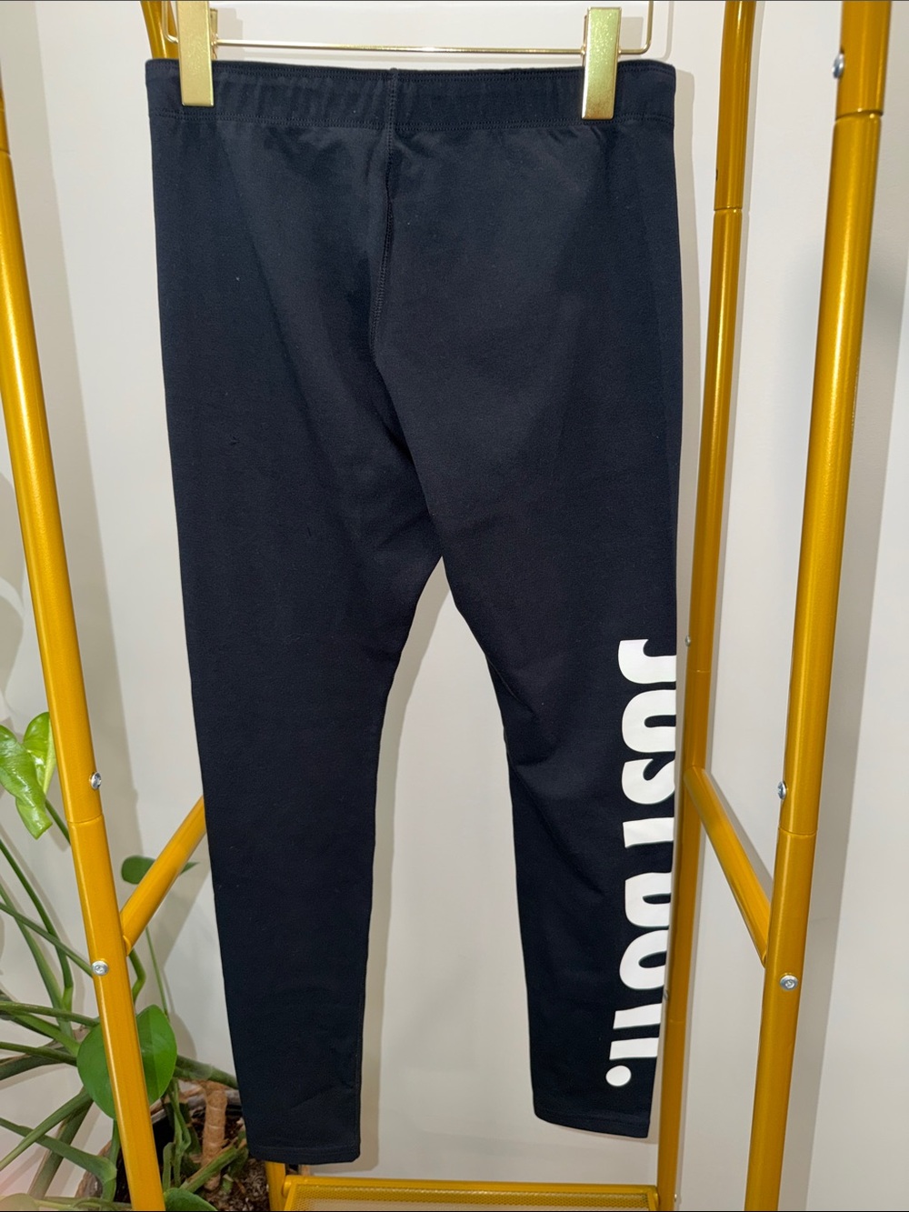Nike Womens' Black 'Just Do It' Leggings - Picture 2 of 2